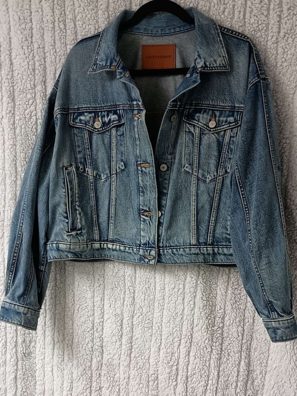 Lucky Brand Cropped Denim Jacket L